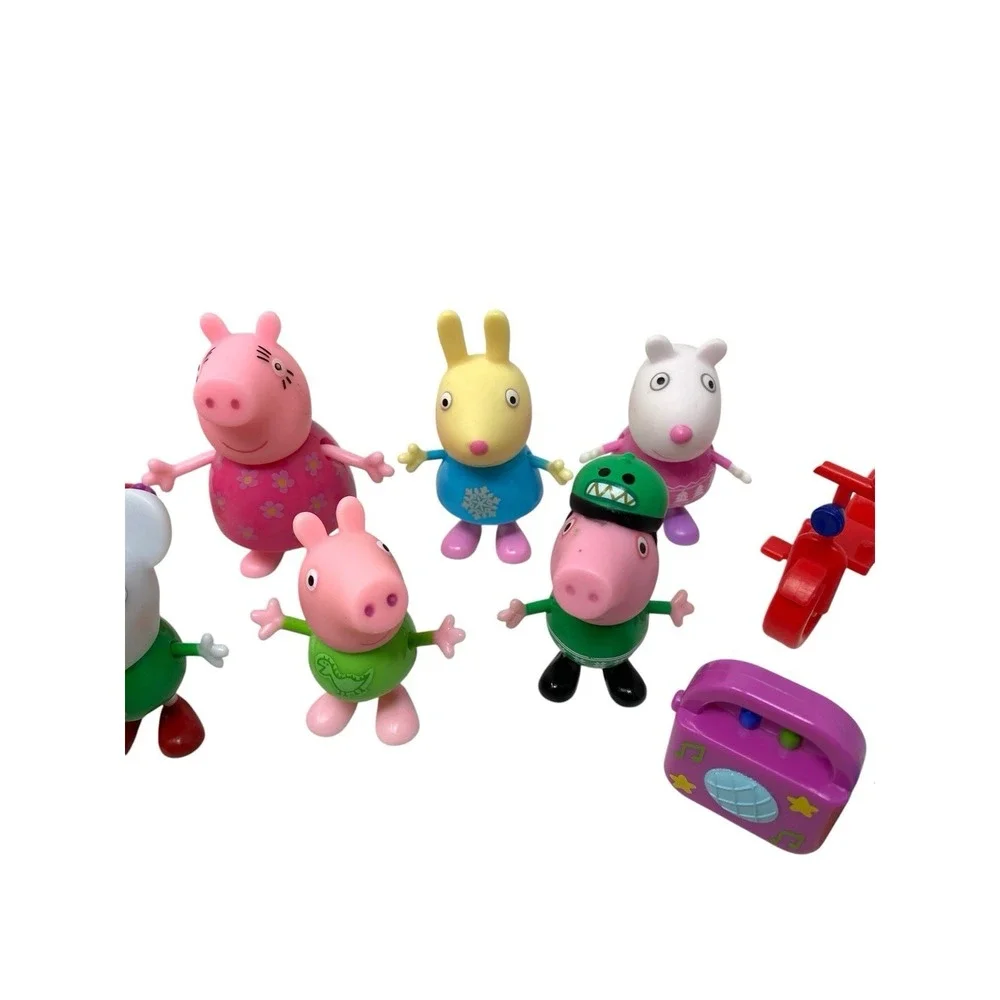 Peppa Pig Mixed Lot 22 Piece Christmas Winter Pajama Themed Figures Accessories